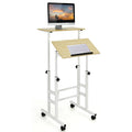 Mobile Standing Desk Rolling Adjustable Laptop Cart D92663