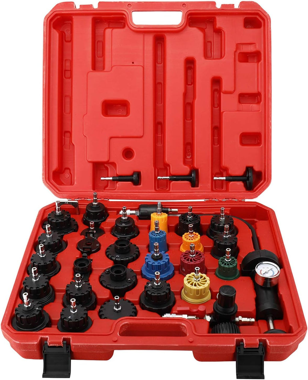 33Pcs Radiator and Cap Pressure Tester Kit Vacuum Type Cooling System Kit U97361