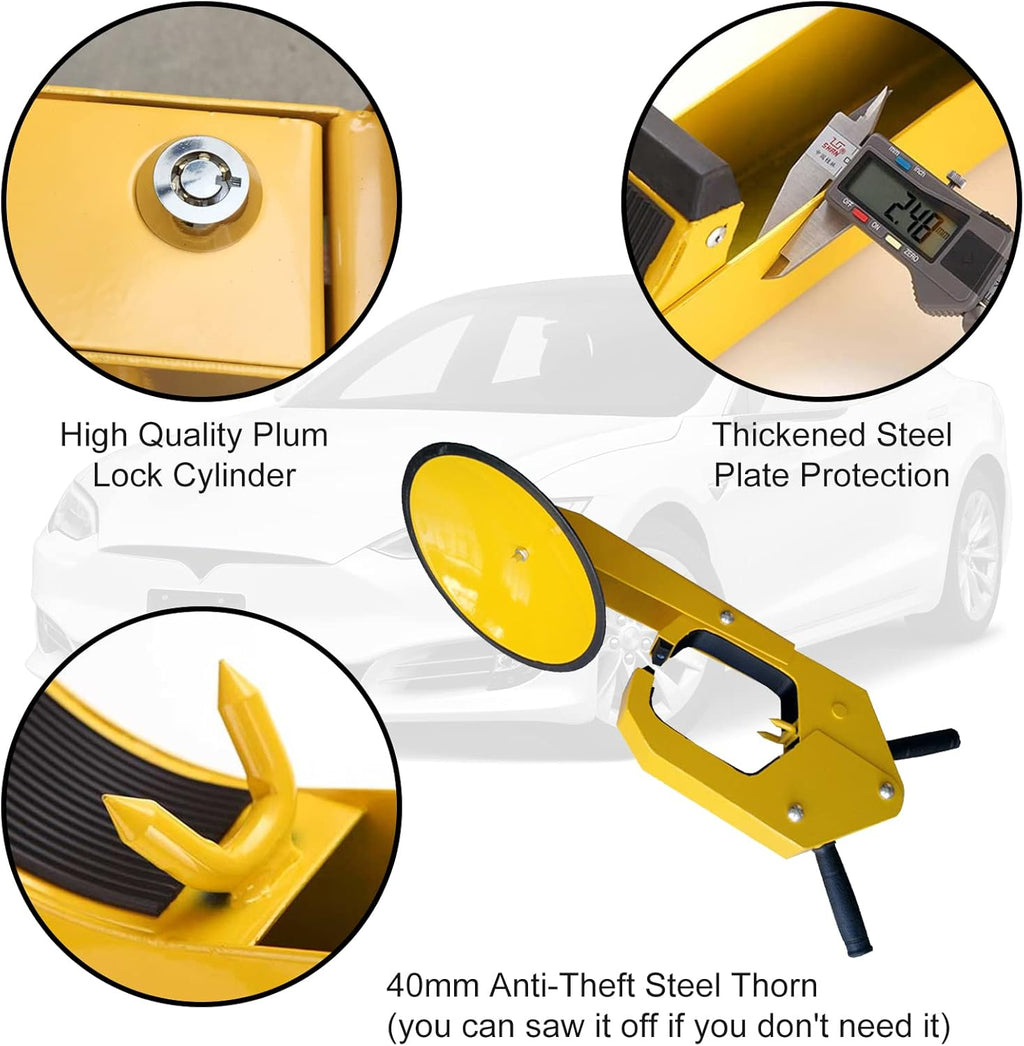 Wheel Lock Clamp Adjustable Tire Boot Lock Car Anti-Theft Lock Tire Claw Heavy Duty Y134091