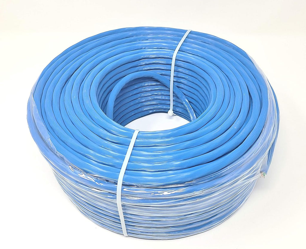 250 Feet CAT 6A Solid STP Bulk Ethernet Cable Blue M98321