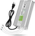 LEDMO IP67 Power Supply 300 Watts DC12V 25A AC/DC Driver Transformer Adapter Low Voltage Output with 3-Prong Plug 3.3 Feet Cable Pack of 2 R314253