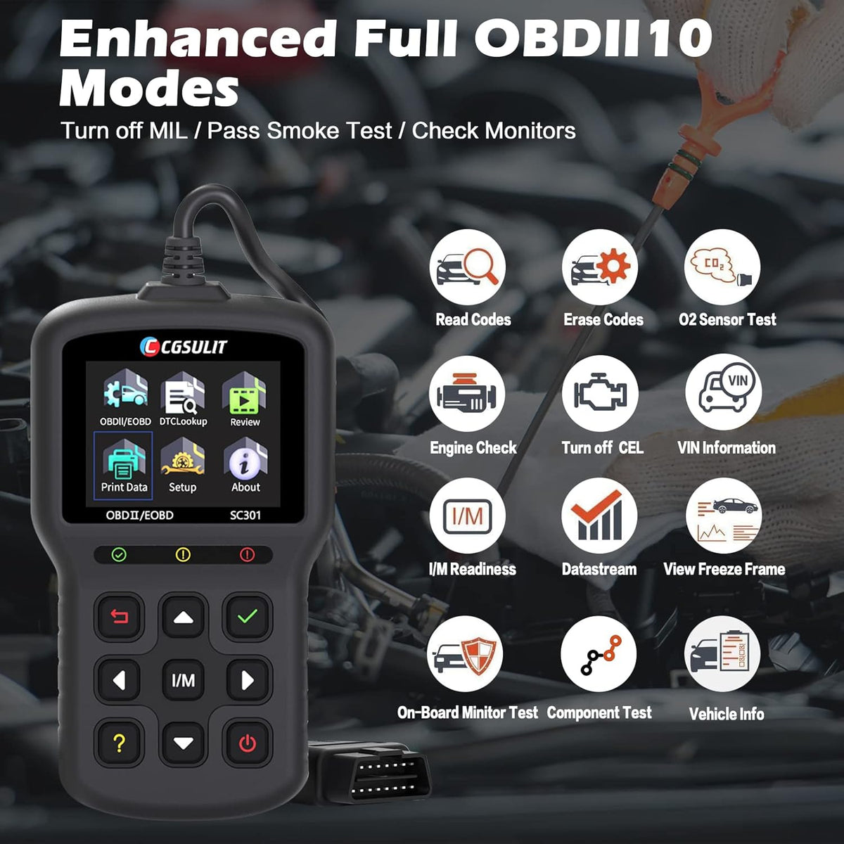 OBD2 Scanner Check Engine Light Diagnostic Scan Tool Black Pack of 2 O471957