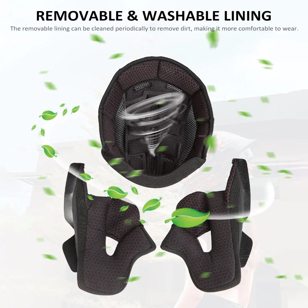 Dual Visor Flip Full Face Motorcycle Helmet XL H7350