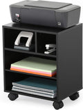 White Mobile Printer Stand with Wheels P755373