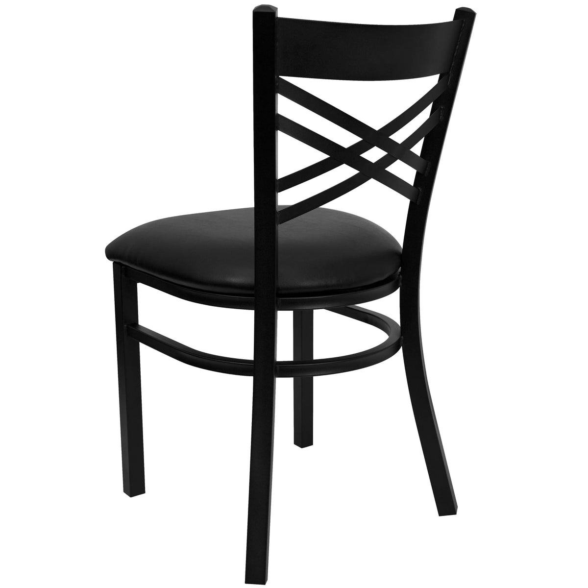 Black Vinyl Seat Metal Restaurant Chair D708