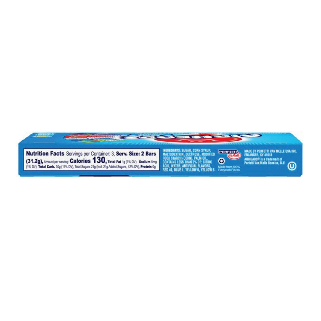 6x Boxes Airheads Assorted Chewy Candy Bars 3.3oz L294