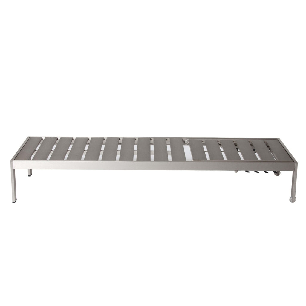 Gray Anodized Aluminum Wheeled Lounger M2626