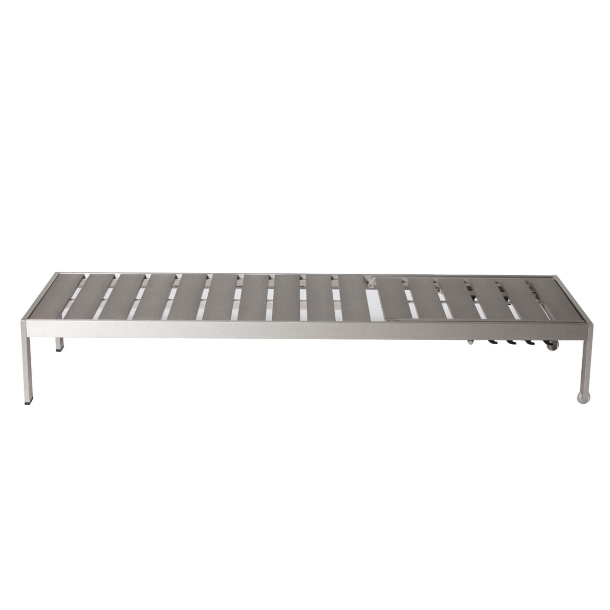 Gray Anodized Aluminum Wheeled Lounger M2626