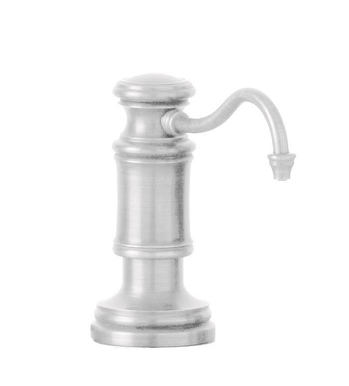 Satin Chrome Soap Lotion Dispenser with Hook Spout R4109