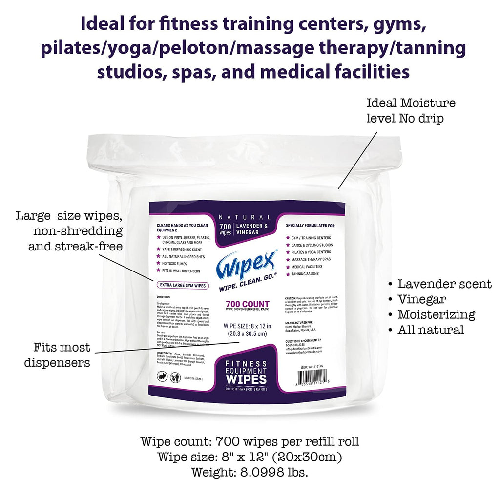 700 Natural Wipes Refill Pack with Vinegar & Lavender Oil, Pack of 2 W602438