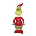 Inflatable Dr. Seuss The Grinch in Santa Suit LED Lighted Yard Decoration - 48 in x 23 in x 11 in H14875