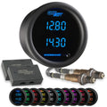 10 Color Digital Dual Wideband Air/Fuel Ratio AFR Gauge with Oxygen Sensors, 2-1/16" (52mm) L40214