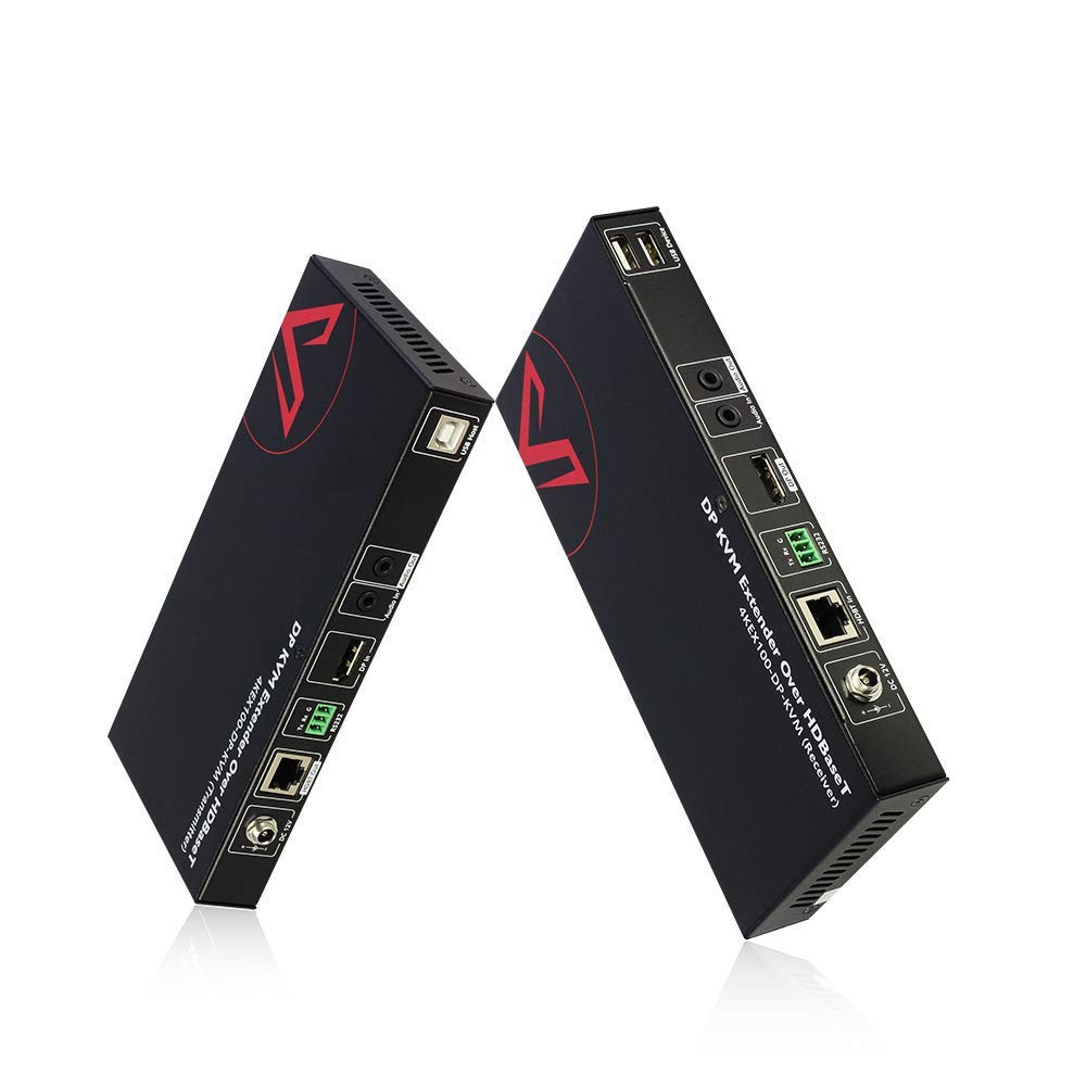 HDMI USB Extender KVM, 100m 4K 60Hz Over Cat5e/6a, 4 Ports USB2.0, RS232, POE Y481325
