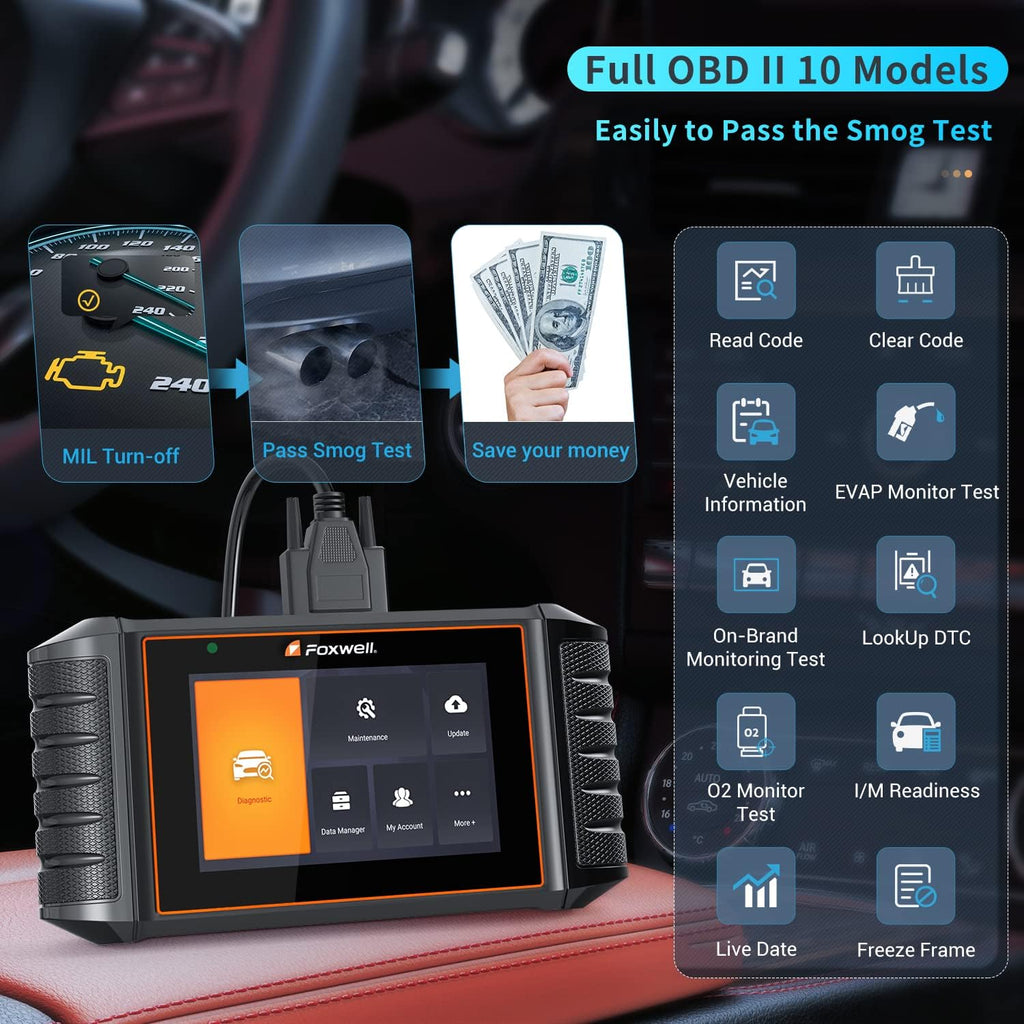OBD2 Scanner All System Diagnostic Scan Tool with ABS Bleeding, Oil Reset, EPB, TPS, SAS, TPMS-8 Hot Service Reset, 5.5” Android 9.0 Code Reader V3949
