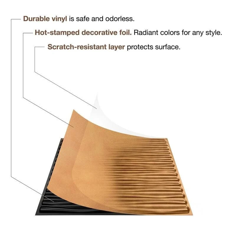 Smoked Pewter Vinyl Lay in Ceiling Tile 5 Pack N8449