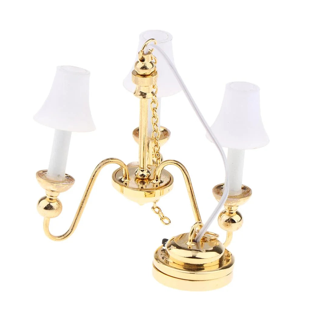 1/12 Miniature Ceiling LED Lamp with Button Battery Y27280