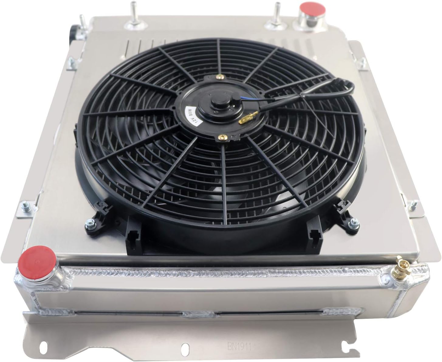 4 Row Core Radiator with Fan Shroud and Relay Kit Z4200