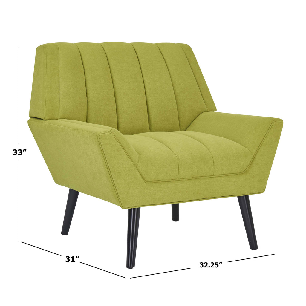Medium Blue Velour Channel Tufted Armchair H65479