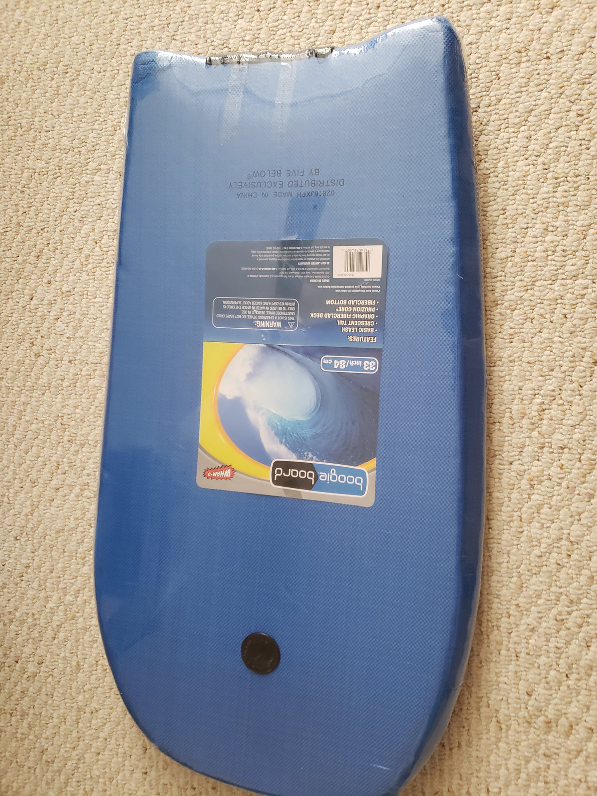 Dark blue/black 33" Fiberclad Bodyboard with Wrist Leash W68201