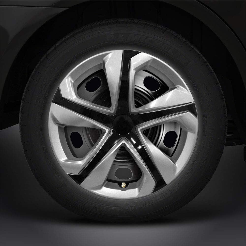 16 Silver/Black Hubcaps Wheel Covers Set of 4 U149567