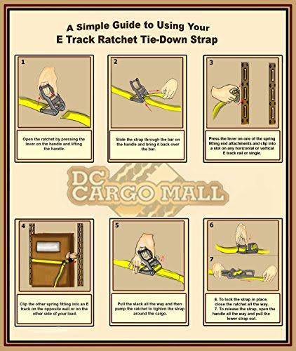 2 x 12 Heavy Duty Yellow Polyester Ratcheting Straps Y91959