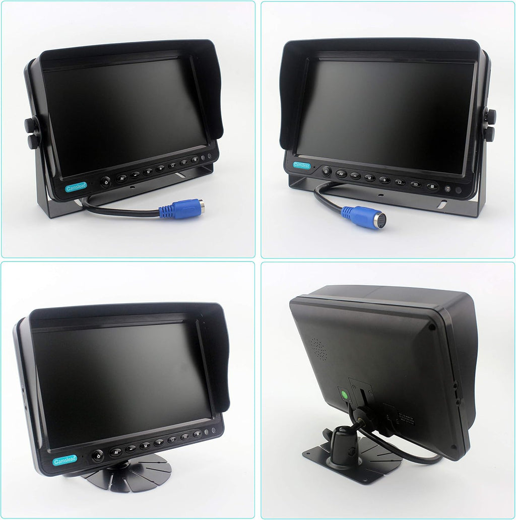 9 inch DVR Monitor with Quad Split Screen, 4 x Side Cameras + 1 x Backup Camera, HD Colour IP69K & 10G Vibration Camera System Q51511