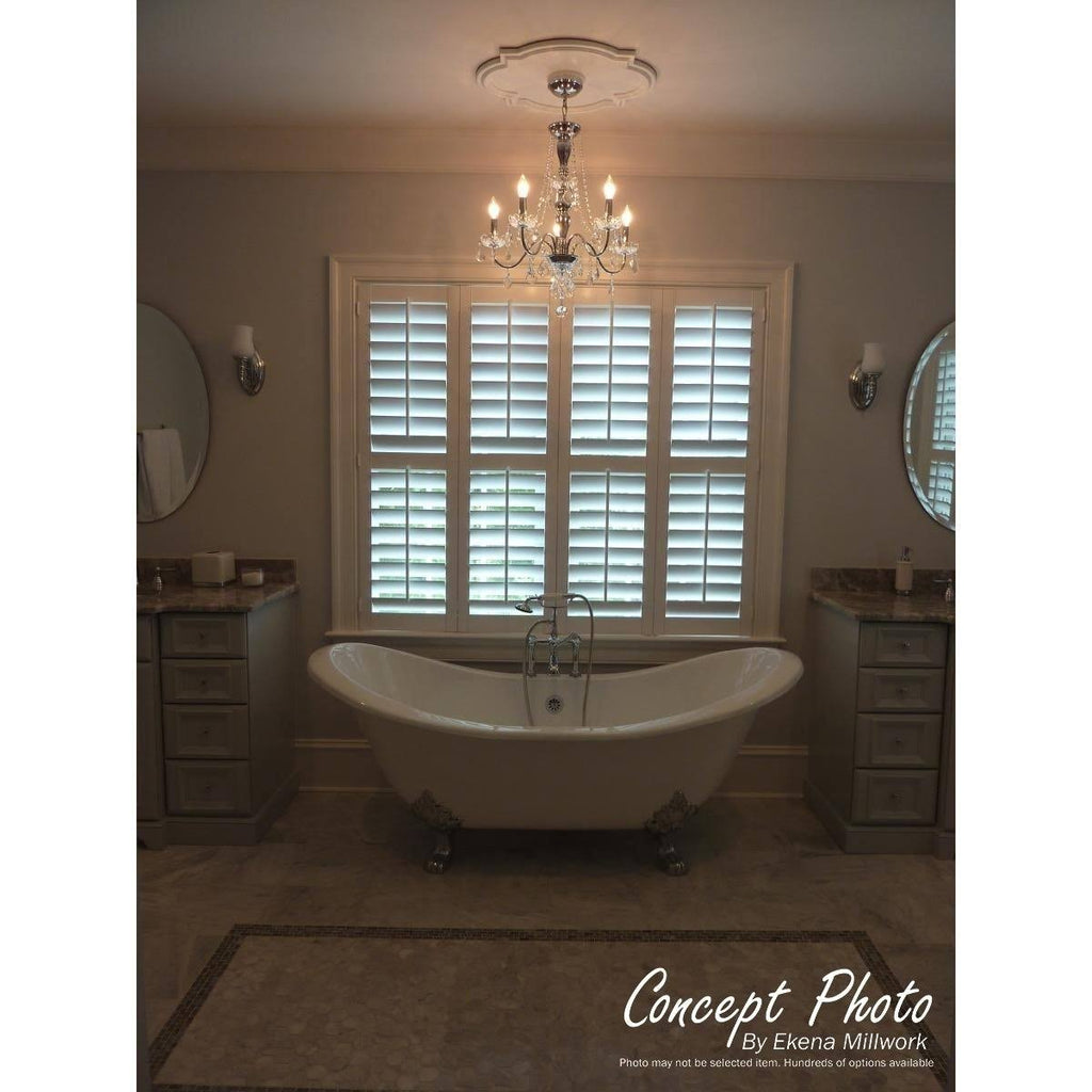24x22OD x 4x22ID x 1 1/2x22P Hand-Painted Pearl White Ceiling Medallion E430