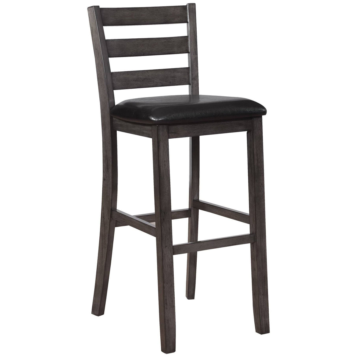Black/Brown Upholstered Bar Stool Set of 2 P517