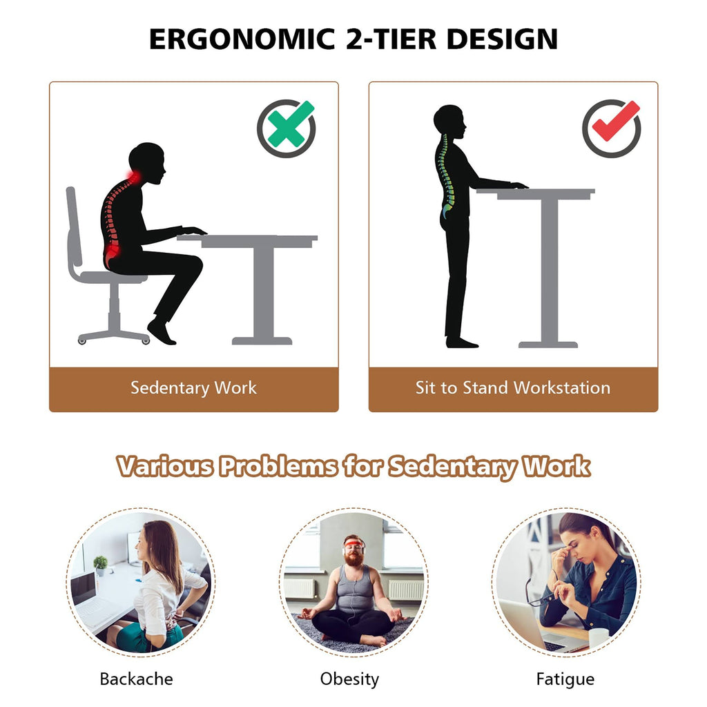 Mobile Standing Desk Rolling Adjustable Laptop Cart D92663