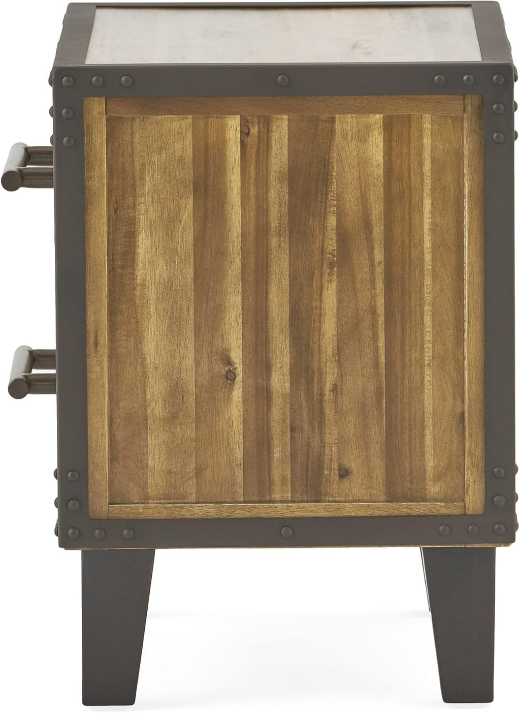 Natural Stained Acacia Wood Two Drawer Night Stand C45516