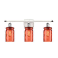 White and Polished Chrome 3 Light Bath Vanity Light R6191