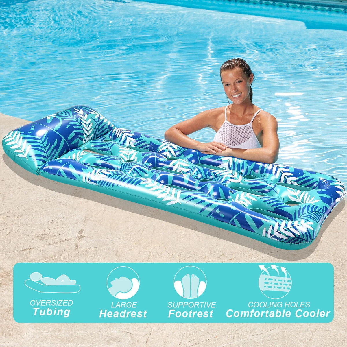 Heavy Duty Inflatable Lounger Hammock Chair with Headrest G808044