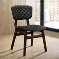 Set of 2 Solid Wood Side Chairs with Fabric Seat C5659